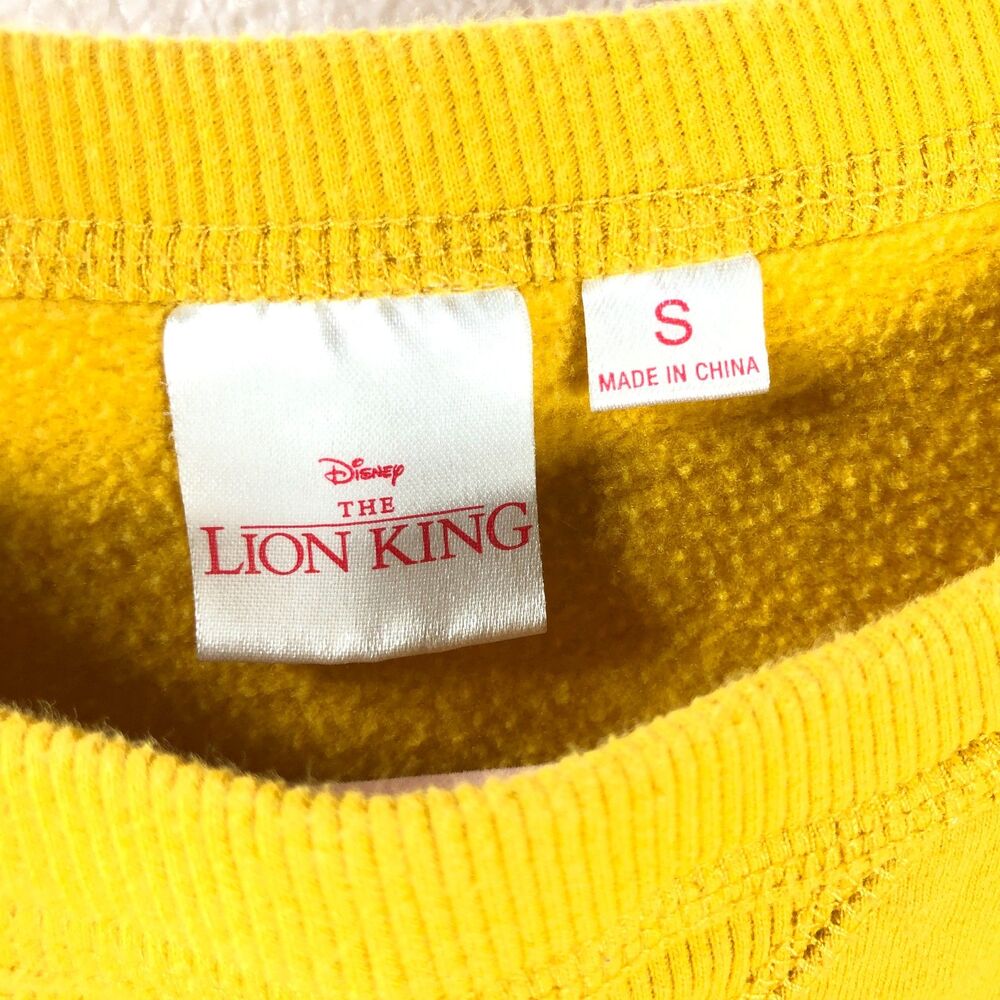 Disney The Lion King Sweatshirt Hakuna Matata Mustard Yellow Small - Picture 5 of 8